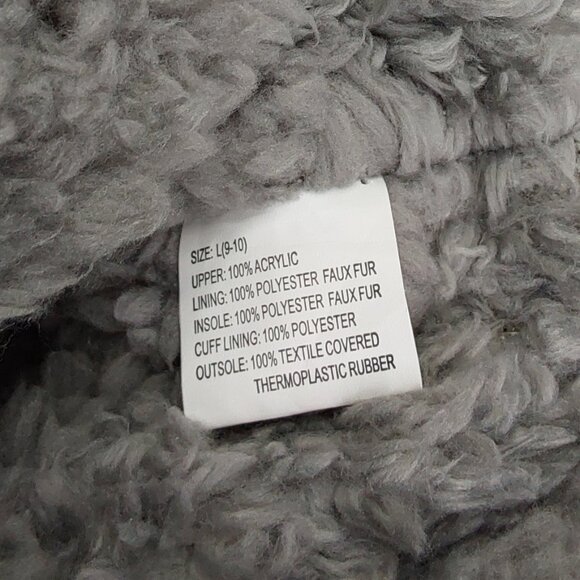 'MUK-LUKS' FOLD~OVER FUZZY SLIP-ON 'CINDER WOOD' SIDE BUTTON SLIPPERS - Picture 12 of 16